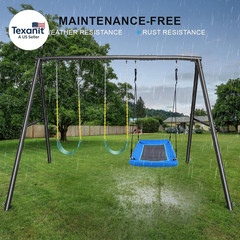 600Lbs Heavy Duty Swing Set with 1 Platform Swing, 2 Belt Swings,A Frame Metal S