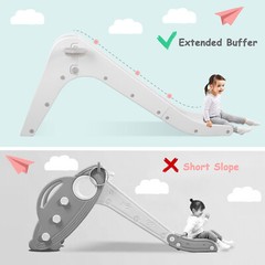 3 in 1 Slide for Kids Indoor Baby Play Climber Slide Set with Basketball Hoop