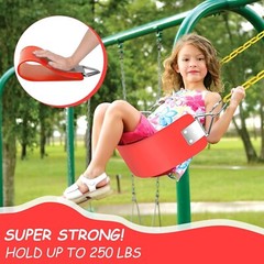 Versatile Red Swing Seat for Kids & Adults – 30.4 x 6 Inch, No Assembly Required