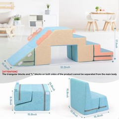 4 in 1 Foam Climbing Blocks for Toddlers, Indoor Soft Climb and Crawl Play Cl…