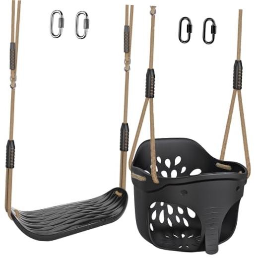 Heavy Duty High Back Full Bucket C:black Bucket Swing With Black Swing Seat