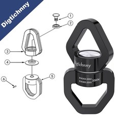 2 Pack Swing Swivel Hook, 35KN Aluminium Alloy Swing Swivel Heavy Duty, Swing…