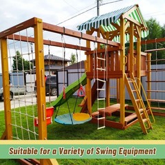 4Pcs Heavy Duty Swing Hanger 180° Steel Swing Set for Wooden Sets Snap Hooks …