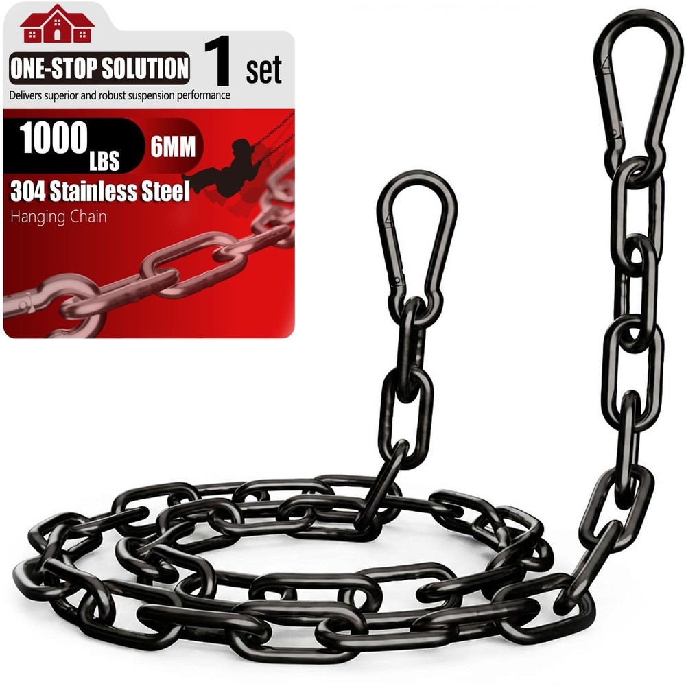 1000LB Heavy Duty Hanging Swing Chain, 6mm Thick 304 Stainless Steel Hanging …