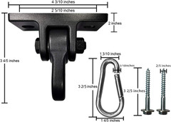 Heavy Duty Black Swing Hangers Screws Bolts Included over 5000 Lb Capacity Playg