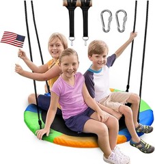 Large Family-Friendly 40-Inch Saucer Swing – Easy Installation & Portable