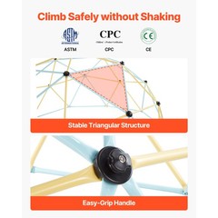 Climbing Dome 10FT Geometric Dome Climber 1000LBS Loading Kids Jungle Gym