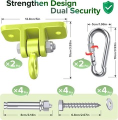 Swing Hangers for Wooden Sets Pack of 2 Heavy Duty Swingset Hardware with