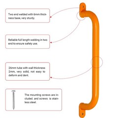 17’’ Orange Playground Handles Indoor Kids Monkey Bars Ladders 2Pcs