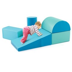 5-Piece Kids Climb Crawl Activity Playset Navy Indoor Foam Blocks Soft Play Fun