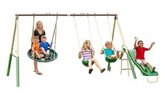 SuperDisc Swing Set with SuperDisc Swing. 5 User Capacity, Easy Assembly,