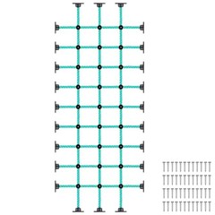 Climbing Net for Kids with Installation Base for 30″ × 75″ Wooden 30″ X 75″