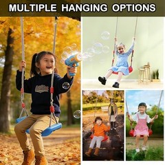 OYE Hard Plastic Swing Seat, Non Slip Tree Swing Set with Adjustable Blue