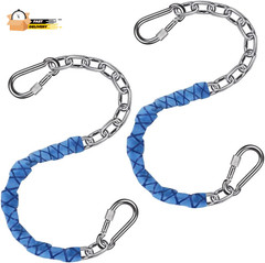 2Pcs 65″ Stainless Steel Swing Chains with 4 Quick Connection Buckles