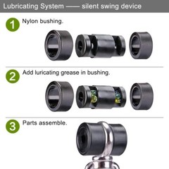 Silent Heavy Duty Swing Hangers – 2 Pack Stainless Steel 360° Swivel Hooks wi…