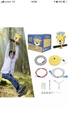 SEAAN 100ft Zipline Kits for Backyard with Spring Brake, Cable Tensioning Kit, D