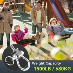 Swing Hangers with Bearings, 4 Pack M10 x 180 mm Stainless Steel Swing Hardwa…