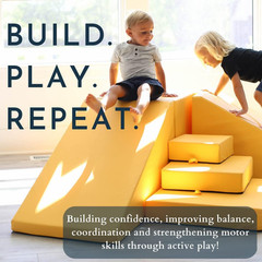 Mini Tumbler Set, Indoor Foam Playset, 2 Piece Soft Toddler and Active Kids Play