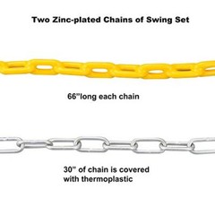 2 Pack Swing Seats Heavy Duty with 66″ Chain Accessories Replacement with Snap