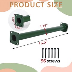16.5″ Outdoor Monkey Bars for Backyard – Set of 12,Green Metal Outdoor/Indoor Mo
