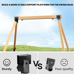 Heavy Duty Swing Set Brackets Kit with 2 A-Frame Brackets and 2 Swing Hangers…