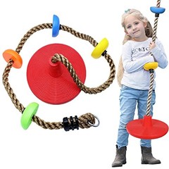 Tree Climbing Rope and Kids Disc Swing Seat Set Outdoor Backyard Playground