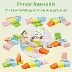 5-Piece Climbing Toys for Toddlers, Baby Foam Blocks,Toddler Climbing Toys Indoo