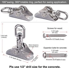 Swing Hanger 304 Stainless Steel Ceiling Swing Mount 1000 LB Capacity Swings …
