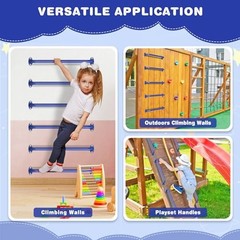 30 Inch Metal Safety Handle, Playground Ladder Handle & blue 2- 30 Inch-2pcs