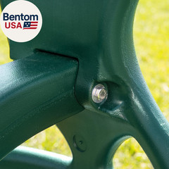 WS 3452 Heavy Duty Two Person Dual Glider Swing, with Coated Chains to Prevent P
