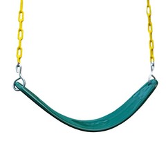 04-0039-G/Y Extreme-Duty Swing Belt with Coated Chain, Green with Yellow Chain