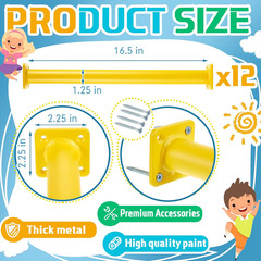 12 Pack Monkey Bars Swing Set Accessories Rods Playset Ladder Rungs Hardware Kit