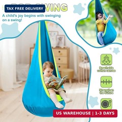 Swing Stand with Sensory Swing, Swing Frame with Pod Swing, X-Shaped Swing Set,