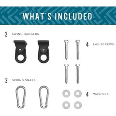 Porch Swing Kit W/ Heavy Duty Steel Hangers & Spring Snaps Easy Installation New