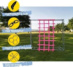 CL CLC Military Climbing Net – Playground Play Safety Net, Rope Ladder, Jungle