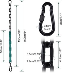 64inch Hanging Swing Chair Chain 2 4 Free Quick Links 1000LB Load Bearing,Indoor