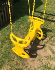 Swingset back to back glider swing, play set double glider,horse swing,PVC,54,GY