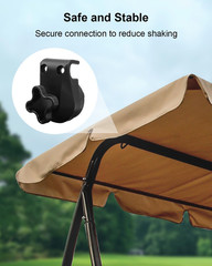 2Pcs Porch Patio Swing Fittings to Attach Canopy to Frame, Garden Plastic Replac