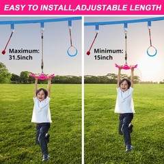 Ninja-Twister Swing Spins Set: Slackline Attachments – 360° Handle Twist-Spin Fl
