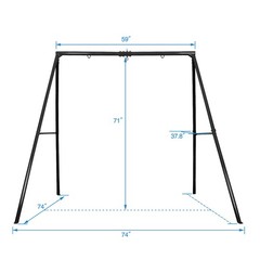 Metal Swing Set Heavy Duty Swings for Kids & Adult Outdoor Activity Up To 200KG