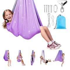 VEVOR Sensory Swing Double-Layer Fabric Sensory Hammock Holds up to 300lbs