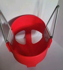 Red Toddler Swing Seat High Back Full Bucket Baby Swing Seat Support 150 lbs