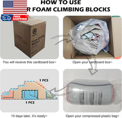 4 in 1 Foam Climbing Blocks for Toddlers Indoor Soft Climb and Crawl Play Climbi