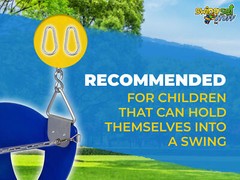 SWING SET STUFF HIGHBACK 1/2 BUCKET SEAT BLUE WITH CHAINS AND HOOKS outside 0046