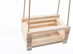 Handcrafted Wooden Kids Swing – Eco-Pine Wood, Hemp Rope, | UV & Rain Resistant