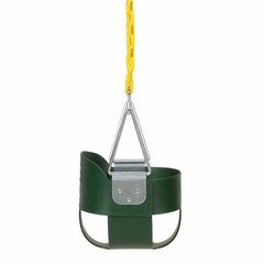 High Back Full Bucket Infant Swing Set Seat – Coated Chains – Fully Assembled