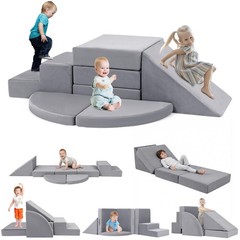 5pcs Foam Climbing Blocks for Toddlers 1-3, Safety First Baby Climbing Blocks…