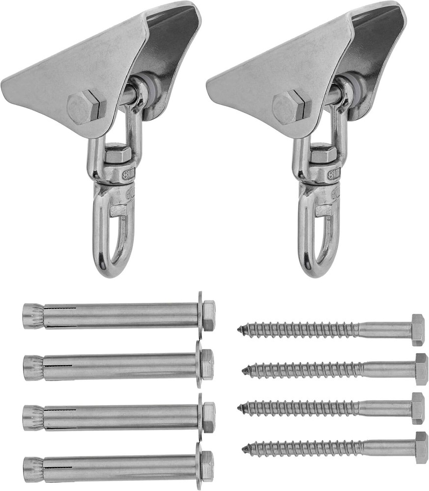 Get Out! Heavy Duty 2200lb Tire Swing Swivel Hanger Kit 2pk – 360 Degree Spin…