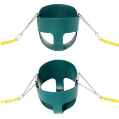 High Back Full Bucket Toddler Swing Seat with Yellow Coated Chains Fully Asse…