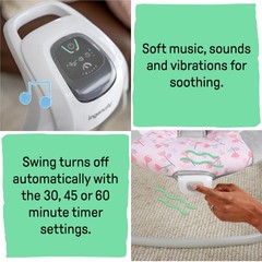 Ingenuity SimpleComfort Lightweight Compact 6-Speed Multi-Direction Baby Swi…